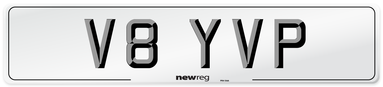V8 YVP Number Plate from New Reg